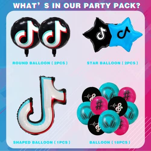 23pcs music aniversário decorações de música suprimentos de festa de balões decorações de música com tema de festa de festa