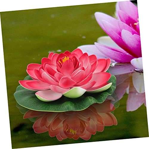 Yardwe 7pcs imitação lótus para plantas artificiais de buda decorações de casamento aquário artificial Diy Pond decortações