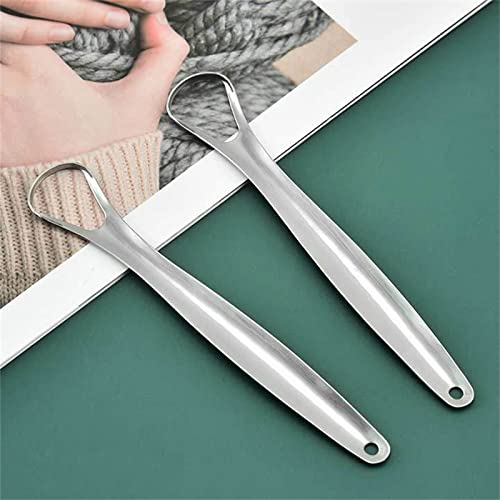 2 PCs raspador de língua de metal para adultos crianças bpa grátis reutilizável luta fresca luta de bad bad hongencer pacote