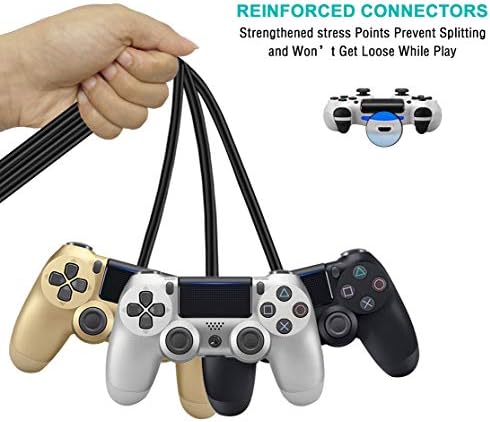 Scovee PS4 Controller Charger Cable, cordão de carregador micro USB de 3 pés de 6 pés para Xbox One, Samsung Galaxy, Android