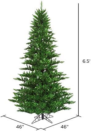 VICKERMAN 6.5 'Tinsel Green Fir Artificial Christmas Tree, Unit - árvore de Natal verde falsa - decoração sazonal de casa interna
