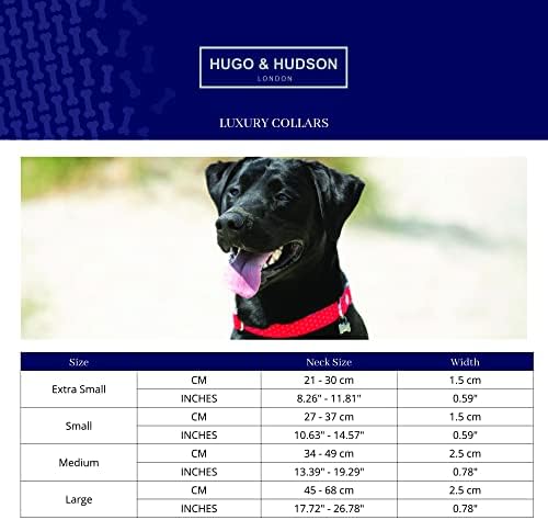 Hugo & Hudson Tweed Dog Collar com fivela de metal de liberação rápida - Treinamento acolchoado confortável ajustável colarinho de estimação forte para cães pequenos, médios e grandes - xadrez verde escuro - xs
