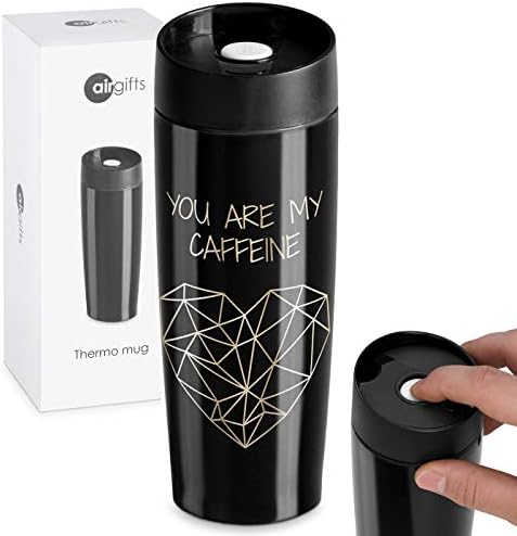 Caneca de viagem Maverton - Tumbler personalizado - Thermos de café e chá - Presente de café perfeito para homens - Copa