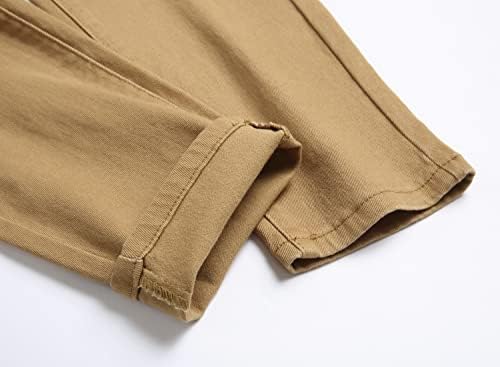 Jeans de jeans magro de junbaoss masculino jeans skinny para homens, moda perna reta Comfort Flex cintura calças casuais