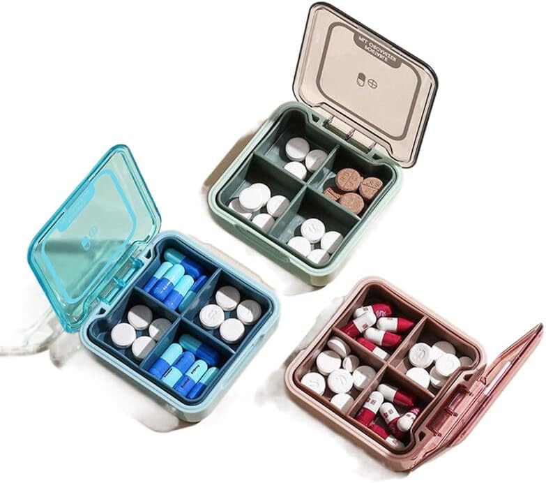 Caixa de comprimidos de mini -comprimidos portáteis para viagens ao ar livre para uma semana de comprimido portátil de plástico