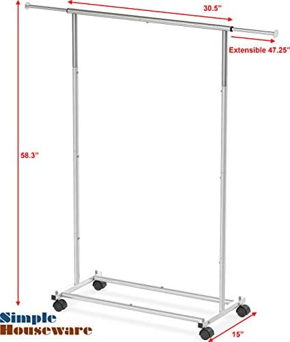 Rack de vestuário de haste padrão simples de utensílios domésticos