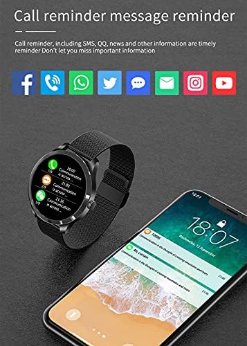 Smart Watch for Men Mulher, smartwatch com saturação de oxigênio no sangue e rastreador de freqüência cardíaca Rastreador de fitness impermeável Relógio Smart Pedômetro Monitor de sono para telefones Android e iOS