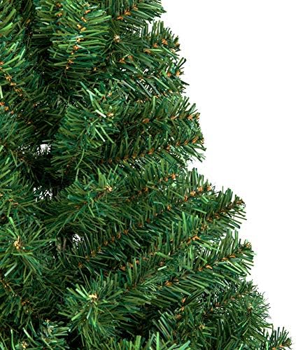 Cyayq 8ft Green Christmas Tree Spruce Spruce articulado, com pernas de metal sólido 1138 Dicas de Natal para lojas de escritório