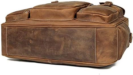 Rara Seldle Leather's Brethchecase Laptop Dispatch Dispatch 15 polegadas Bolsa de laptop