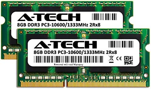 A-Tech 16GB RAM para Apple MacBook Pro, iMac, Mac mini | DDR3 1333MHz PC3-10600 Kit de atualização de memória SODIMM de
