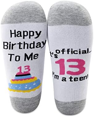 MBMSO Feliz Presentes de 13º aniversário de 13 pares de 13º aniversário engraçados 13 anos presentes oficialmente treze presentes de aniversário