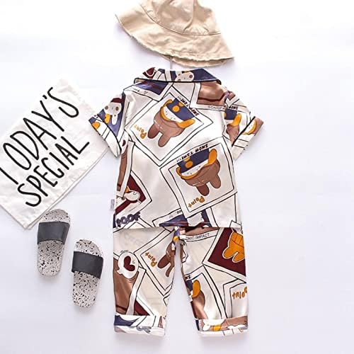 Pijama de pijama para meninos PJS PJS Settift Summer Roupet Settle Set Bathrobe Boys Bathrobe