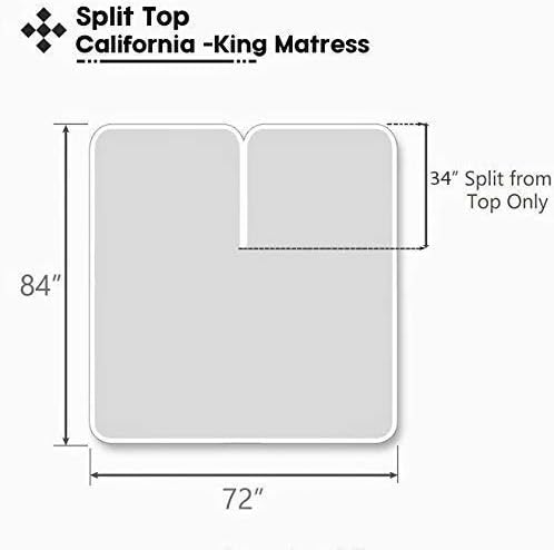 Top Split Top California King Sheets Split Head California King Sheets para camas ajustáveis ​​- de algodão egípcio 800tc Split Head Flex top
