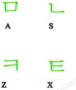 Adesivos de teclado de fundo transparente coreanos com letras verdes para laptops de computador para desktop