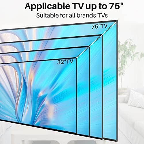 Ezise Universal TV Stand para a maioria das TVs de tela plana de 32 a 75 polegadas LCD, estilo 4 de instalação fácil instalação de tv stands de mesa se encaixa na vesa de até 800 por 400 mm, inclua parafusos de hardware ajustam todas as TVs de marca TVs