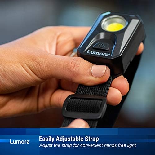 Lumore 3 pacote de 150 faróis de lúmen com baterias | Três modos de luz: alto, baixo e estroboscópio | Distância do