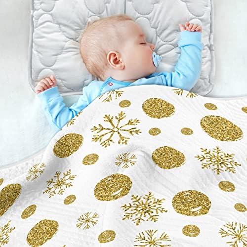 Padrão Ornamentos dourados Cobertores de bebê para meninos Super macio de criança quente para crianças para meninas