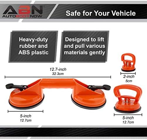 Kit de puxador de dente de carro ABN - Removedor de alça de xícara de sucção dupla e levantador de vidro - 2 removedor de