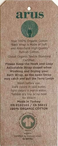 Arus Men's Gets Certificado Organic Cotton Cotton Fechamento ajustável Spa chuveiro e banheira embrulhada cinza-médio-médio