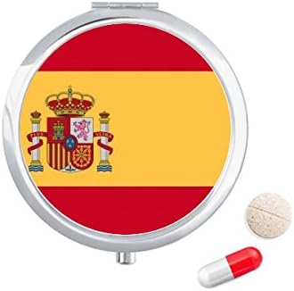 Espanha Flag National Europa Caixa Country Caso Pocket Medicine Storage Dispensador de contêiner