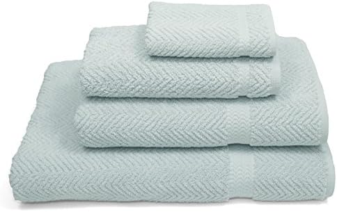 Linum Home Textiles Herringbone algodão turco 4 peças de toalha
