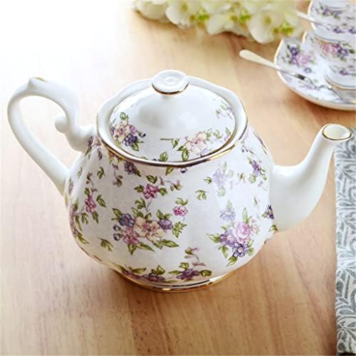 TJLSS Flor Rattan Pastoral Style Tule de chá de chá de chá de cerâmica TEAPOT TEACUP TARE TARDE CONSELHO DE TEA HOME