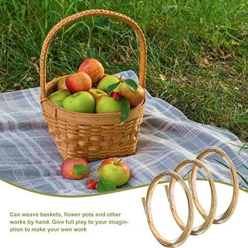 CIIEEO 3 ROLOS RODOS NATURANTE RATTAN TIPS SPRINE DE ROLA DE FLINE DIY DIY THEVING TIPAS DE TIPAS DE CANELA DE CANELA PARA