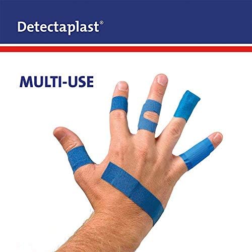 Detectaplast Blue emplastes Elastic, Metal Detectable e Flexible Plasters, essencial para o kit de primeiros socorros