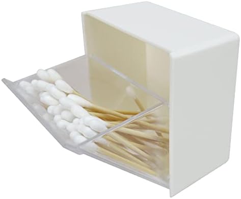 EIKS 2 Caixa de organizador de caixa de contêineres de embalagem com adesivo montado na parede para armazenar e organizar swabs,