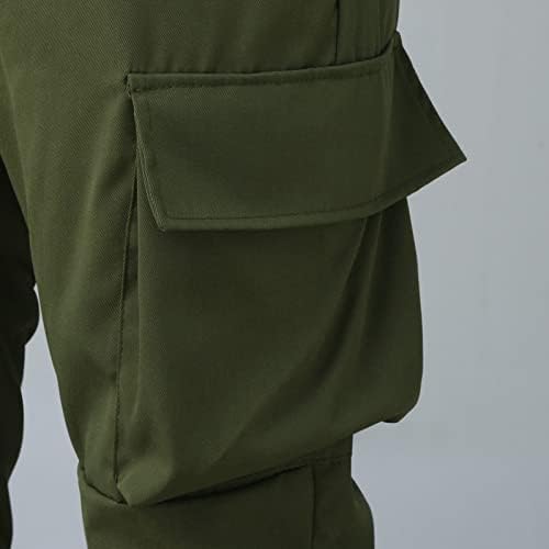 Bolsos de carga elástica solta cargo elegante calças plus size running cistas causais jogadores de calças finas calças
