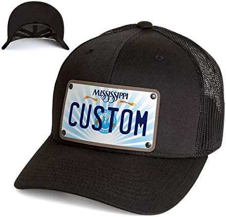 Chapéu de caminhoneiro Snapback de placa personalizado Impresso em patch de couro.