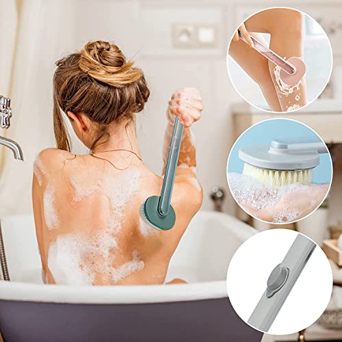 Escova de banho escova de banho escova de banho de banho com dispensador de sabão- a escova de banho de maçaneta longa pode ser preenchida com líquido para homens homens