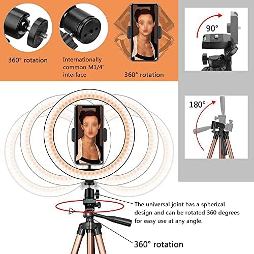 Lmmddp anel de anel com anel de anel de tripé Lâmpada de anel de led de lâmpada para fotografia de selfie 130 cm para kit de iluminação fotográfica do suporte para telefone