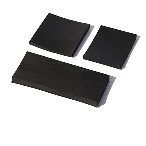 Placa de almofada de borracha de borracha preta 2PCs 5mm x 0,5m x 0,5m, impermeável, resistente à derrapagem, resistente