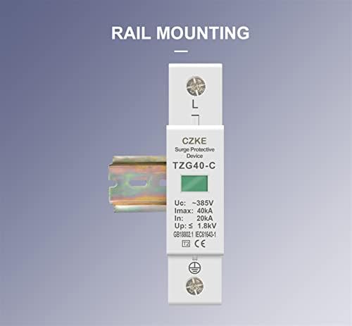 Murve AC SPD 1P 40KA HOUSE PROTEÇÃO DE PROTETECTION PROTEÇÃO DE PROTEÇÃO DE PROTENÇÃO DE BABILIDADE DESPRESSÃO DE TELIÇÃO 275V 385V