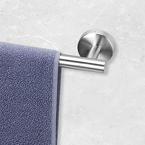 Barra de toalhas escovadas Songtec de 16 polegadas e 5 ganchos de metal sólido, SUS304 Montagem de parede à prova de toalha de aço inoxidável