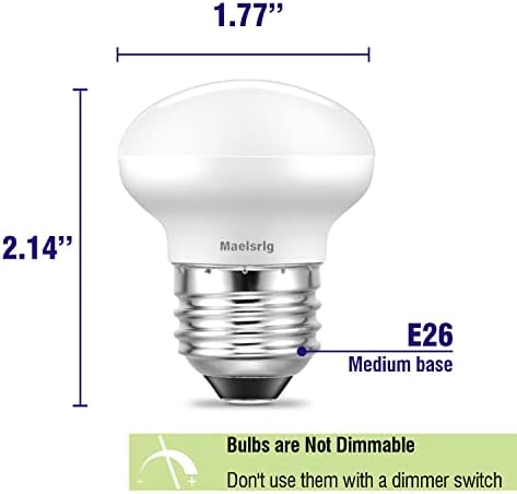 MAELSRLG R14 Bulbo LED 4W Mini refletor lâmpadas de inundação 5000k Luz do dia, lâmpada de gabinete de curio
