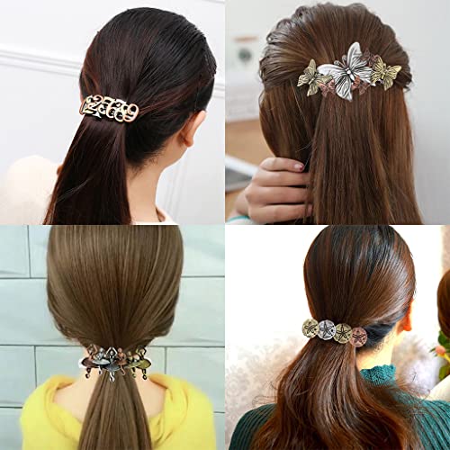 Mulheres Shungfun Cabelo francês clipes de cabelos franceses Metal Metal Butterfly Dragon Pattern Clebs Retro Big French Clip
