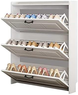 Tomyeus Organizador de sapatos ajustável Armários de sapatos armazenamento de porta doméstica Ultra-fino de 17cm Organizador de sapatos Modern Simplicity Shoerack Space Large Wood Shoe Shoe Shoe Storage Organizador