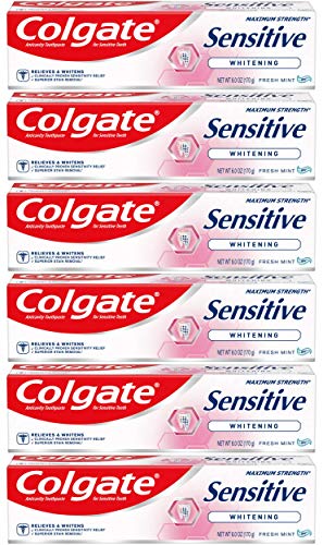 Colgate sensível à força máxima de branqueamento de dente, hortelã - 6 onças