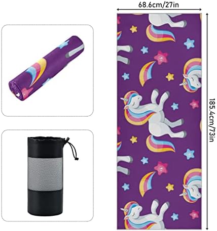 Aunstern Yoga Blanket Fairy-Cute-Unicorn-Colorful Yoga Towel Yoga Mat Toalha