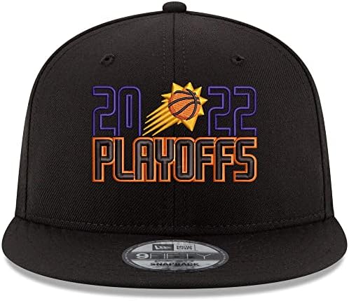 New Era Phoenix Suns 9Fifty 2022 NBA Playoffs Snapback Hat, Cap ajustável, Black Blue Orange