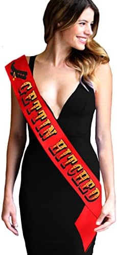 Country Western Wedding Decorations, Gettin Hitched Bride Sash Cowgirl Bachelorette
