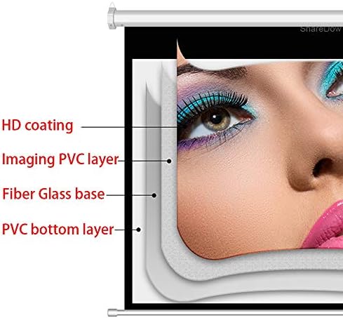 N/A 60-100 polegadas 4: 3 Tela de projeção elétrica motorizada Tela de projetor de vidro de fibra de fibra cinza para entretenimento