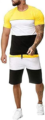 Masculino 2 peças roupas shorts, trajes de verão masculinos vestir 2 peças roupas de manga curta shorts de camisa esportiva