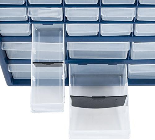 Gavetas de armazenamento de plástico - 42 organizador de compartimento - recipiente de mesa ou montagem de parede para hardware, peças, artesanato, miçangas ou ferramentas por robustos, 10 metas