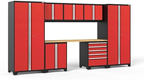Newage Products Pro Series Red 8 peças Conjunto, armários de garagem, 52261