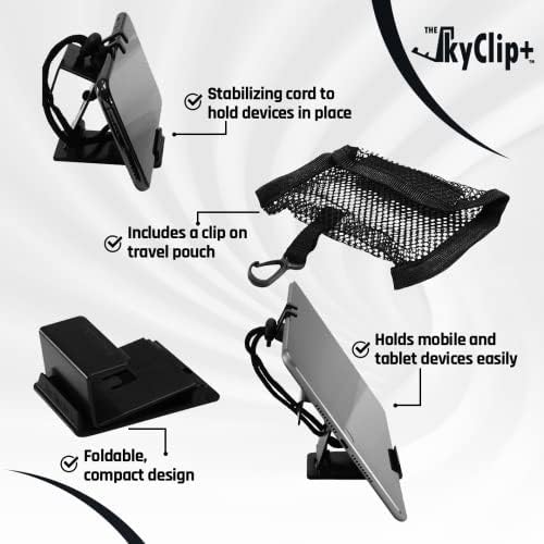 O suporte para viagens aéreas Skyclip+ Telefone e Tablet para viagens aéreas, uso em casa e escritório - Montagem de telefone