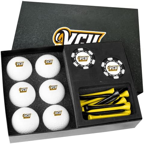 Venture Golf Virginia Commonwealth Rams Presente com chips de poker preto RD-1