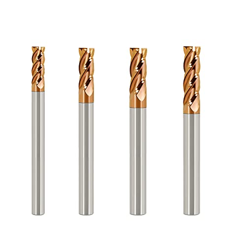 Augusttools Carbide Square Final Mill, CNC Carboide End Mills, Ferramentas de corte de carboneto 55 graus 4 flautas